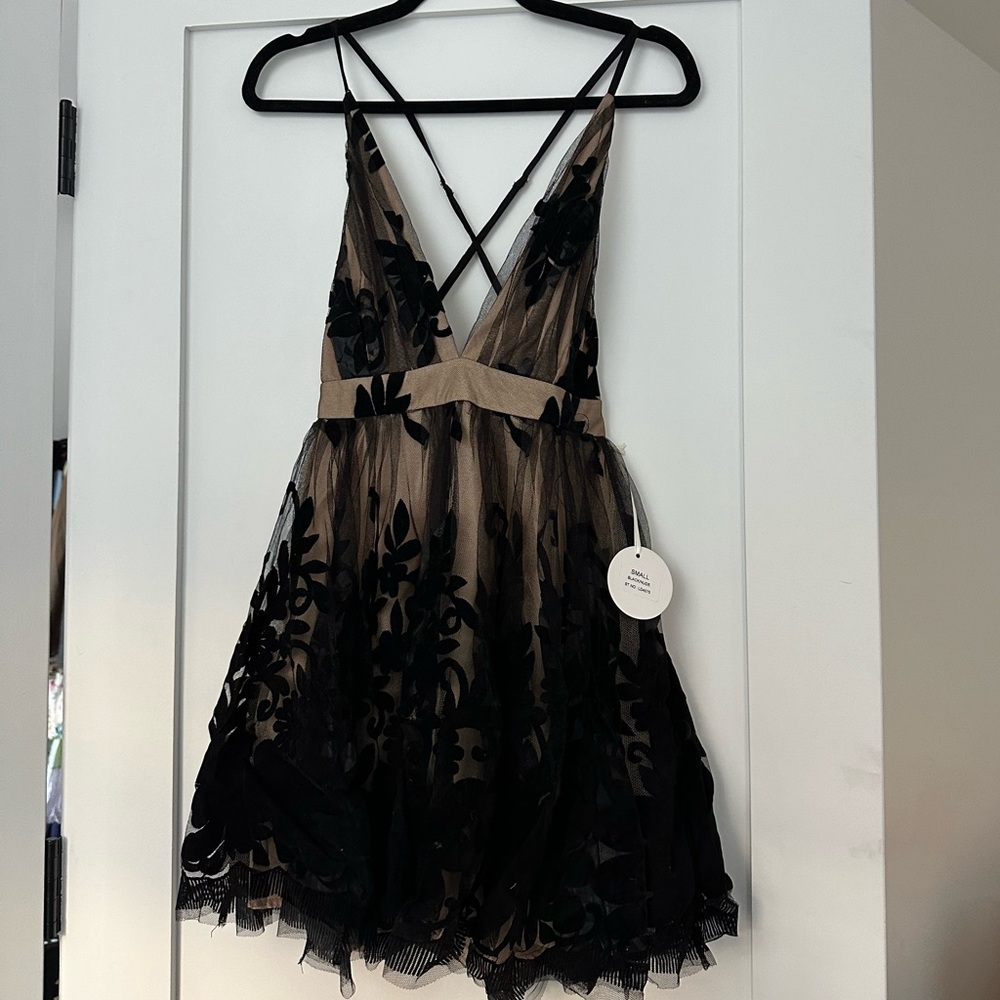 Formal Black Floral Dress
